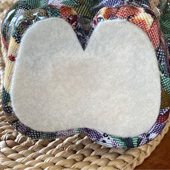 Joan Baker Designs Original Porcelain Decoupage Floral Patchwork Bear Figurine - Picture 7 of 10